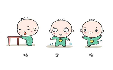 孩子站、走、跑